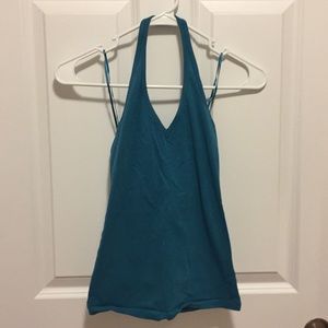 Teal halter top